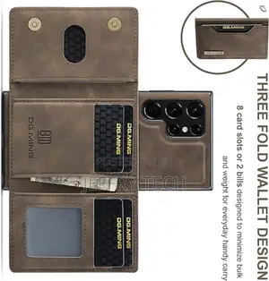 Cseoteo Samsung Galaxy S23 Ultra Dg.Ming Leather Wallet Back Case