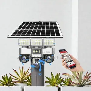 12mp 4g PTZ Rotating Triple Lens Motion Camera With Solar Flood Light