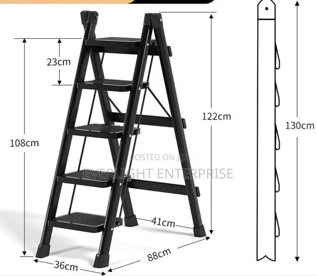5 Step Household Folding Ladder - thumbnail 2