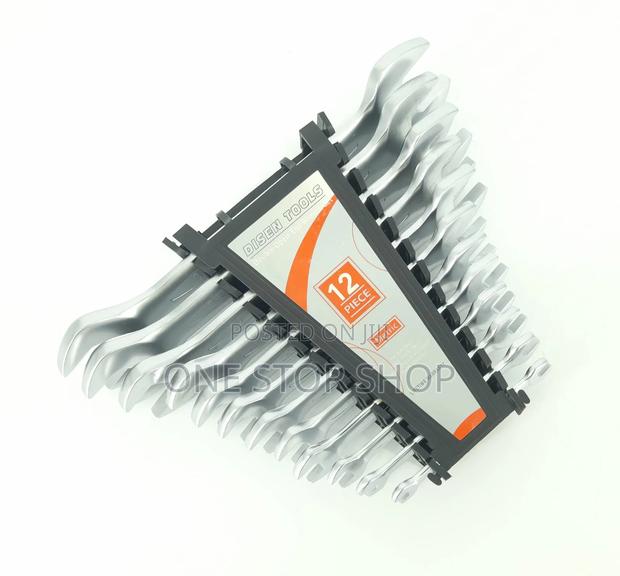 12pc Diesen Double Open End on Both Sides Chrome Vanadium Spanner Set - main view