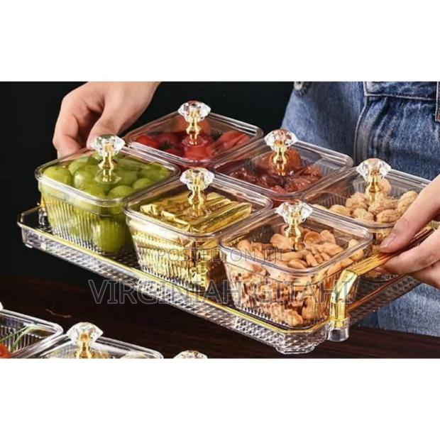 Dessert Snack Set of 7 Set Have 7 PCS (6bowls and One Tray