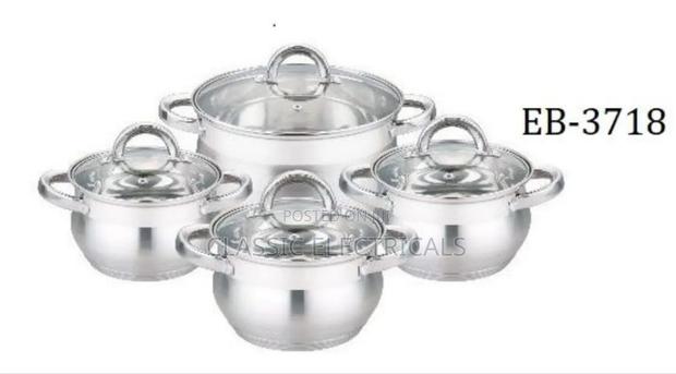 8pcs Edenberg Stainless Steel Cookware Set