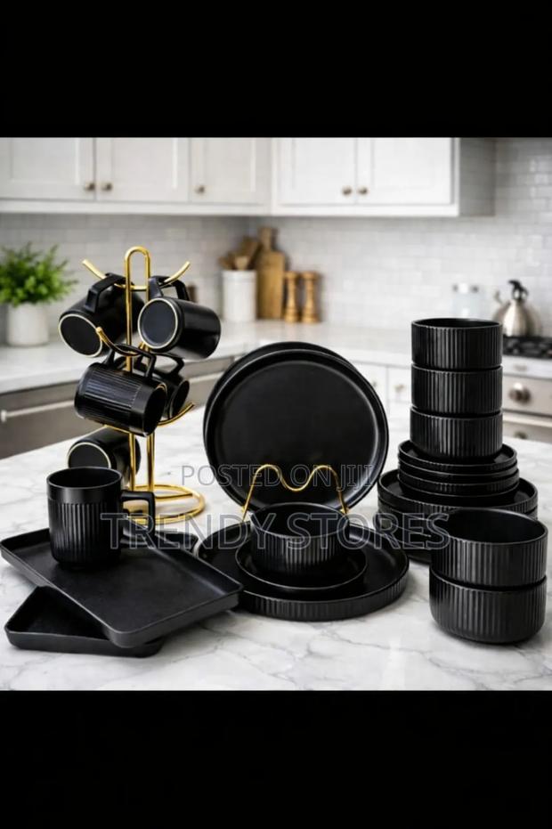 Elegant Stoneware Dinner Set - main view