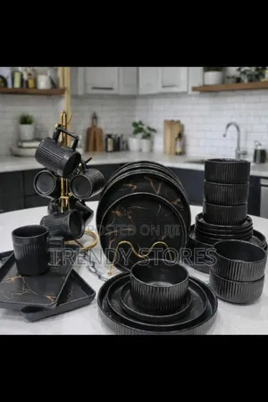Stoneware Marble Finish Dinner Set