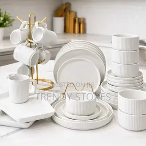 Stoneware Marble Finish Dinner Set