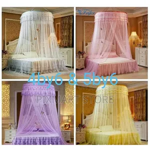 Free Size Round Mosquito Net – Pink, Purple, White Cream Assorted