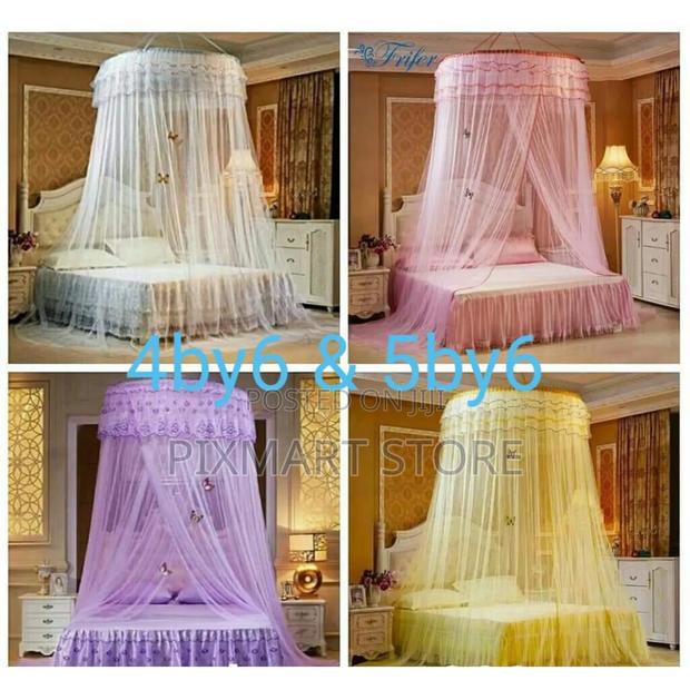 Free Size Round Mosquito Net – Pink, Purple, White Cream Assorted