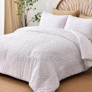 Luxury Tufted Wave Duvet Cover Set With Bedsheet - thumbnail 2