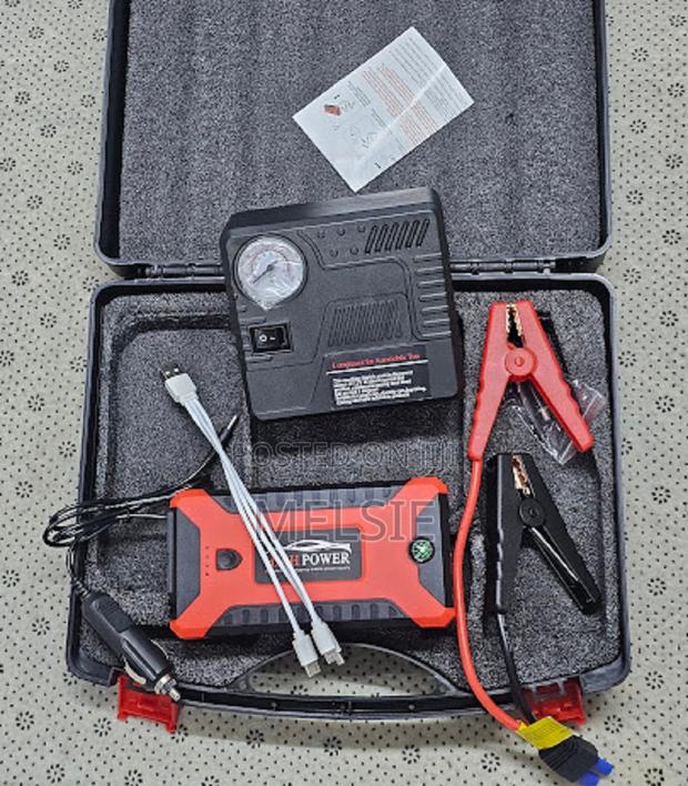 Portable Car Battery Jump Starter With Smart Jumper Cables - main view