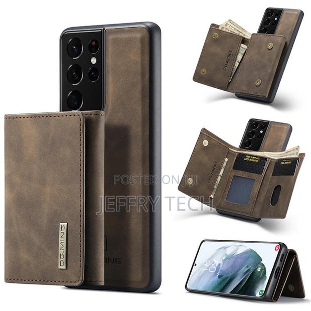 Mikop Dg.Ming Samsung Galaxy S21 Ultra Wallet Detachable Back Case