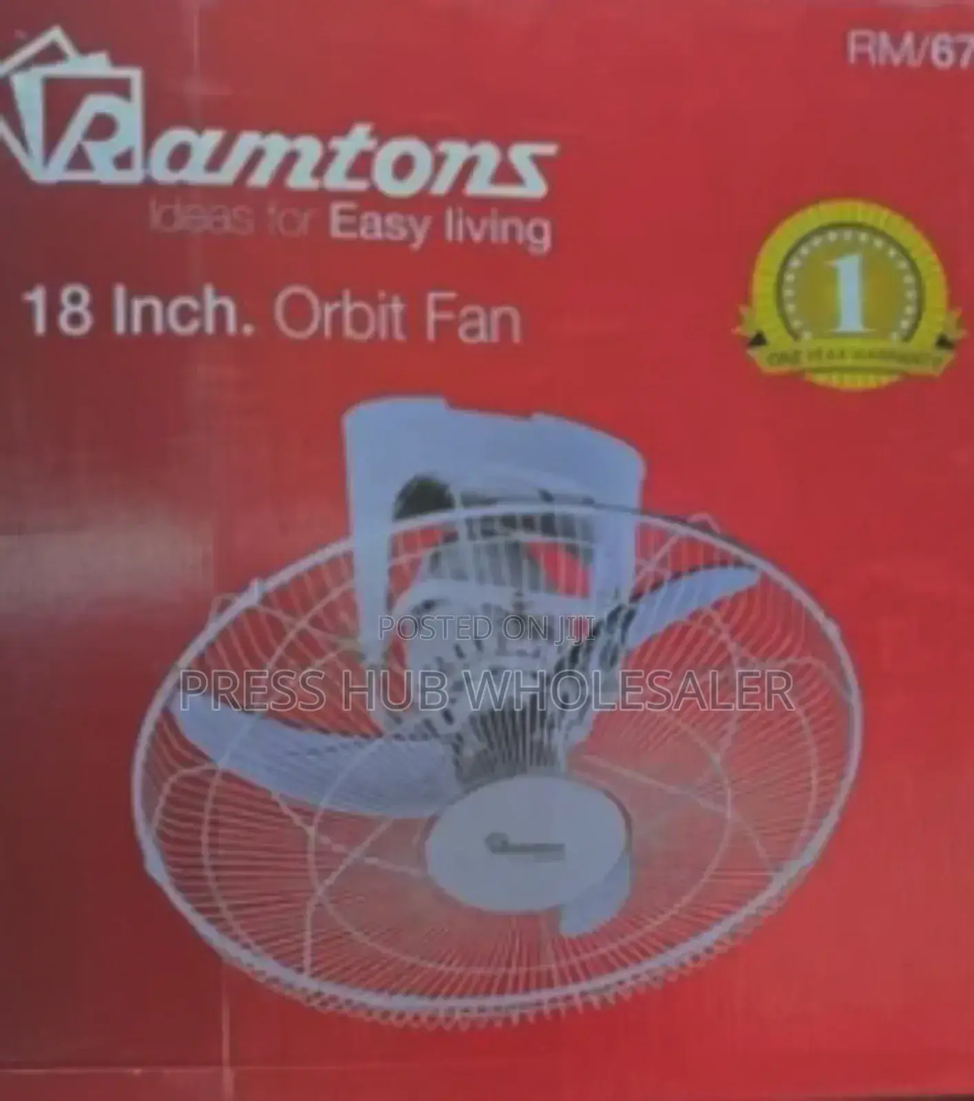 Ramtons 18-Inch Orbit Fan, Model Rm/670.