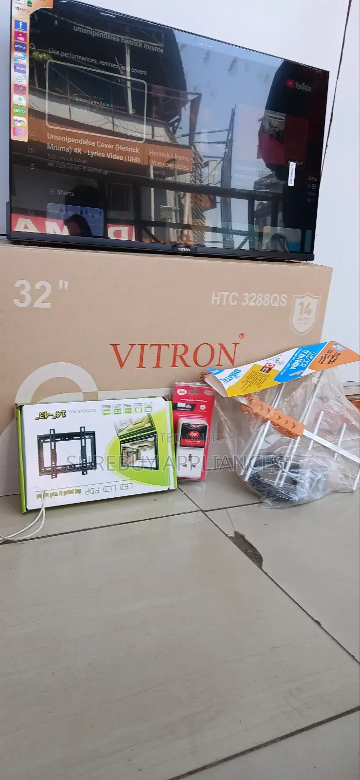Vitron 32" Qled Smart Android Tv With Frameless Display+ Free Gift