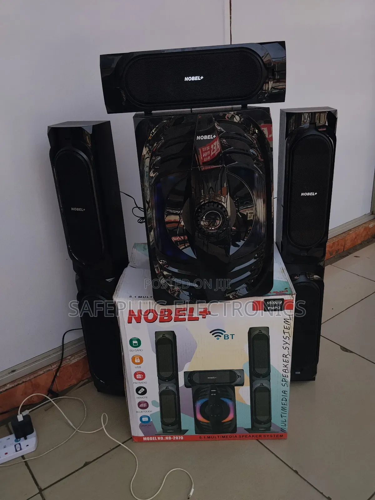 Nobel Nb-2070 3.1ch 55,000w Pmpo Subwoofer Speaker W/