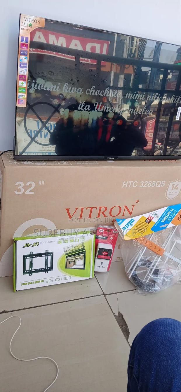 Vitron 32" Qled Smart Android Tv With Frameless Display+ Free Gift - thumbnail 2