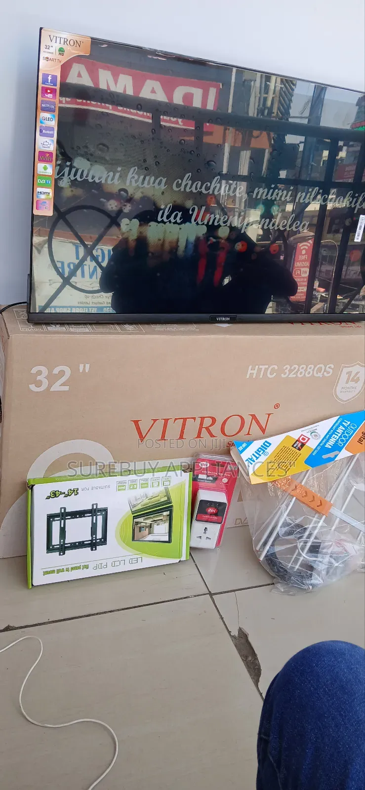 Vitron 32" Qled Smart Android Tv With Frameless Display+ Free Gift