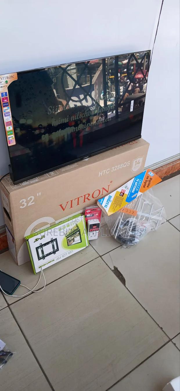 Vitron 32′′ Qled Smart Android Tv Flameless Bluetooth + Free Gift - main view
