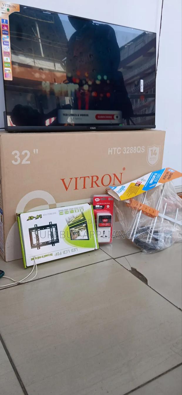 Vitron 32′′ Qled Smart Android Tv Flameless Bluetooth + Free Gift - thumbnail 2