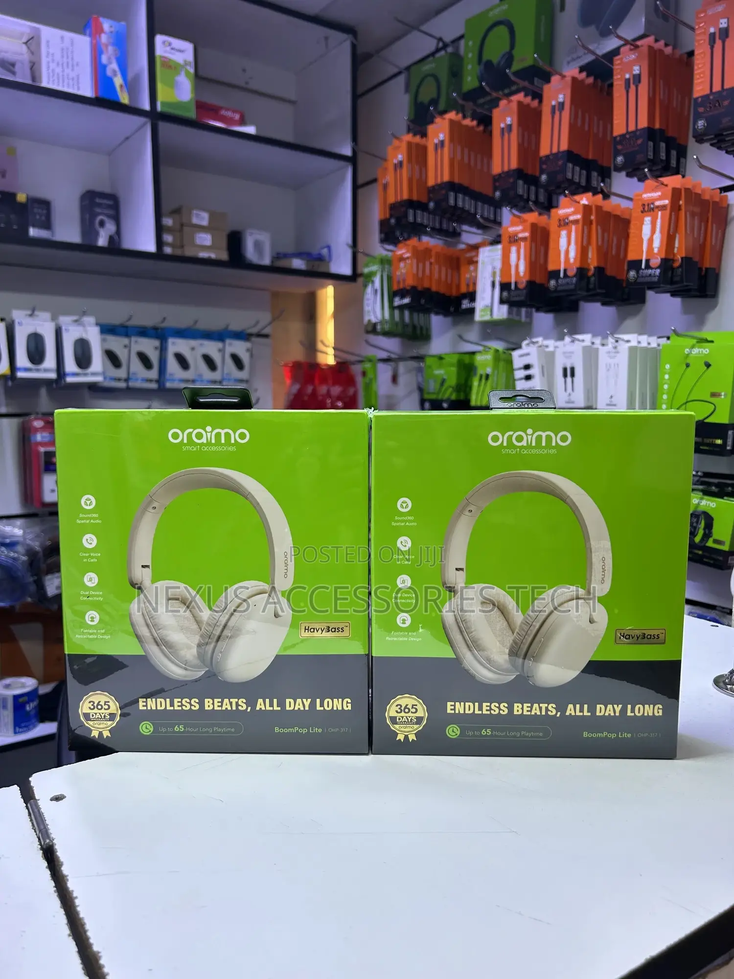 Oraimo Boompop Lite Wireless Headphones - Original/White Color