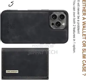 Vonelle Detachable Wallet Leather Case for iPhone 16 Pro Max, Dg.Ming