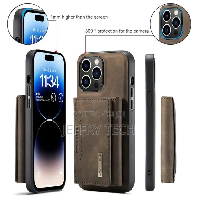 Amol Dg Ming 2in1 Leather Detachable Wallet Case for iPhone 16 Pro Max