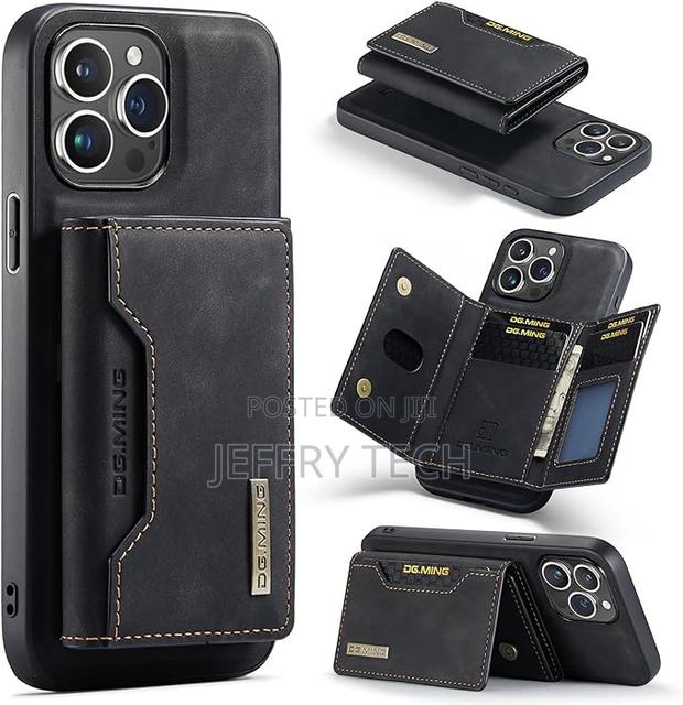 Miyer iPhone 15 Pro Max Dg.Ming Leather Magnetic Detachable Back Case - main view