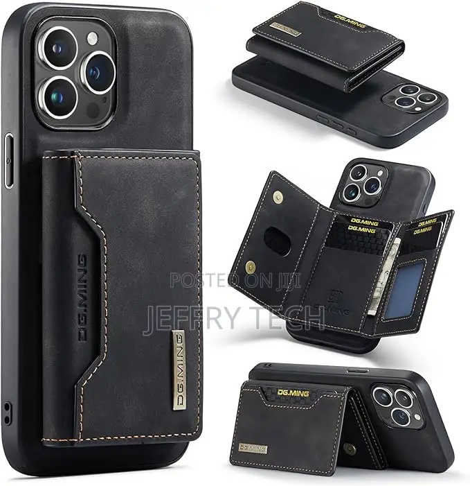 Miyer iPhone 15 Pro Max Dg.Ming Leather Magnetic Detachable Back Case