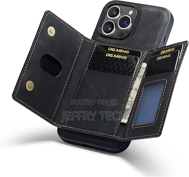 Miyer iPhone 15 Pro Max Dg.Ming Leather Magnetic Detachable Back Case - thumbnail 3