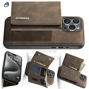 Peach Dg.Ming iPhone 15 Pro Max Magnetic 2-in-1 Mini Wallet Case