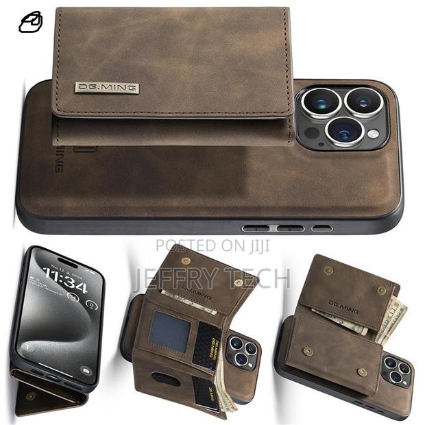 Peach Dg.Ming iPhone 15 Pro Max Magnetic 2-in-1 Mini Wallet Case - thumbnail 2