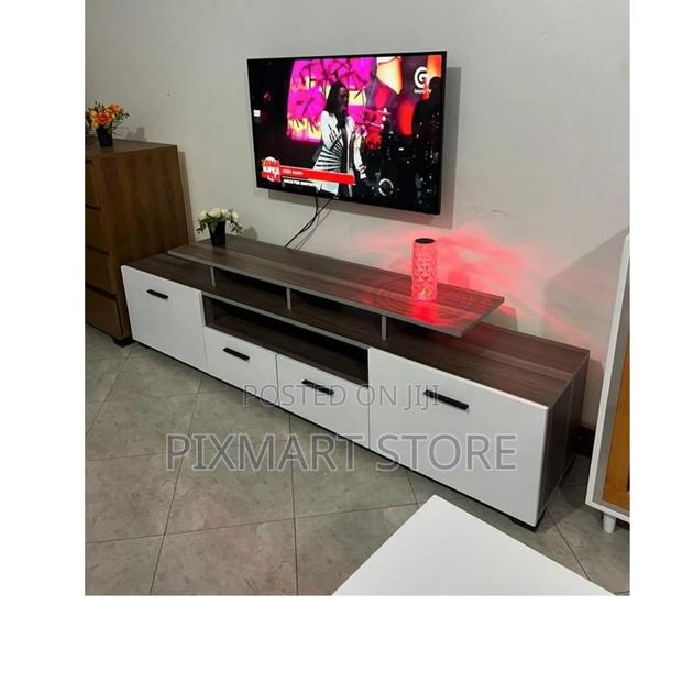 Ohio Modern 6ft Brown White Tv Stand – Stylish Media Console