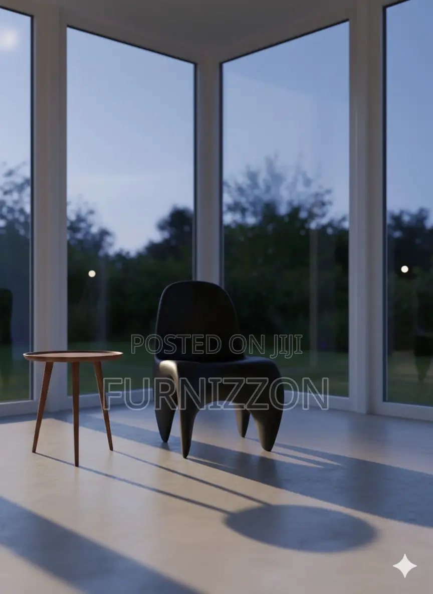 Black Modern Plastic Stool – Versatile Seating Solution