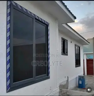 Grey Coated Sliding Window