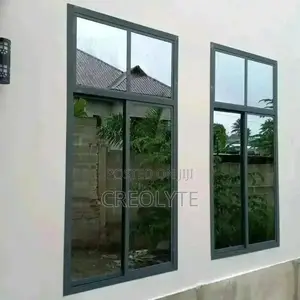 Grey Coated Sliding Window