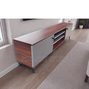Tv Stand; 5-Foot Dark Walnut Tv Stand – Stylish Entertainment Center
