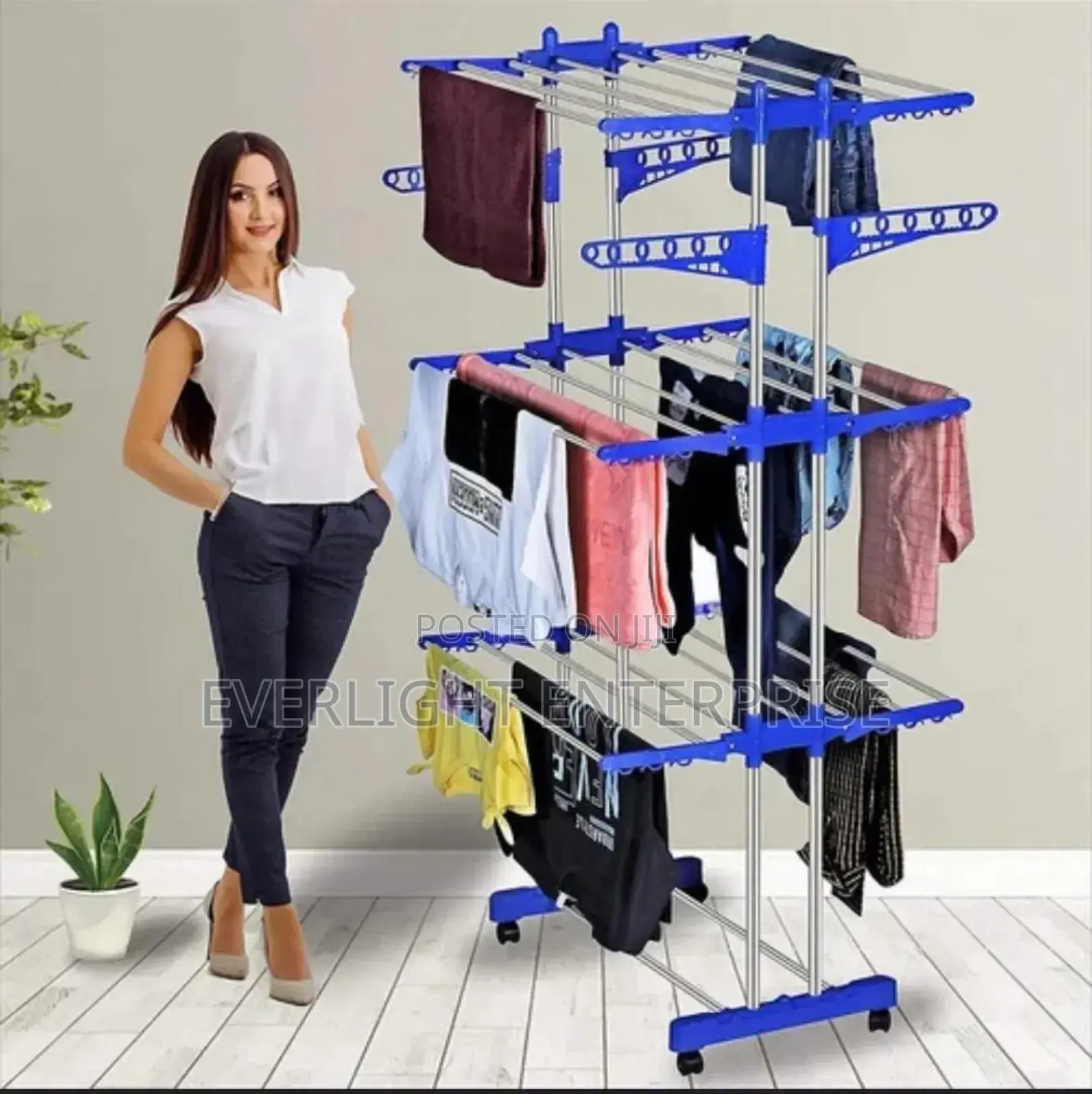 Detachable 50kg 3 Layer Cloth Hanger Rack
