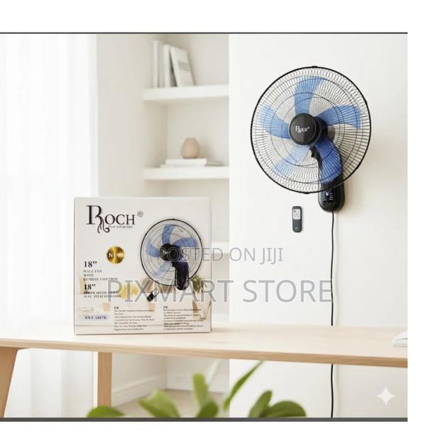 Roch 18′′ Wall Fan With Remote Control – Powerful Airflow, Adjustable - main view