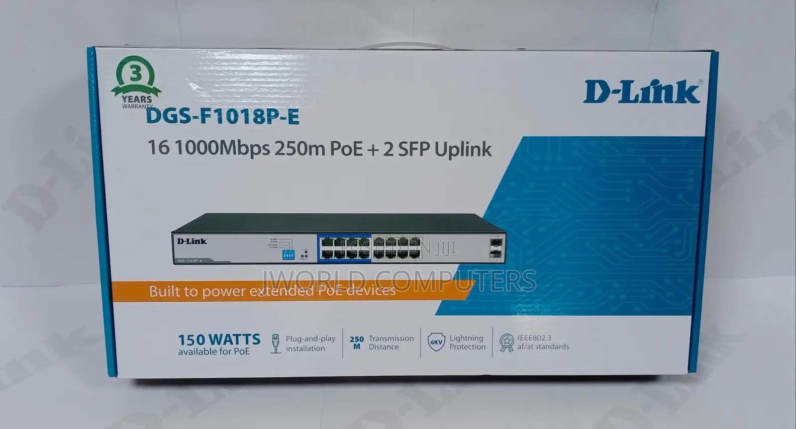 D-Link Upto 250 Meter Support 24-Port 1000mbps Poe Switch