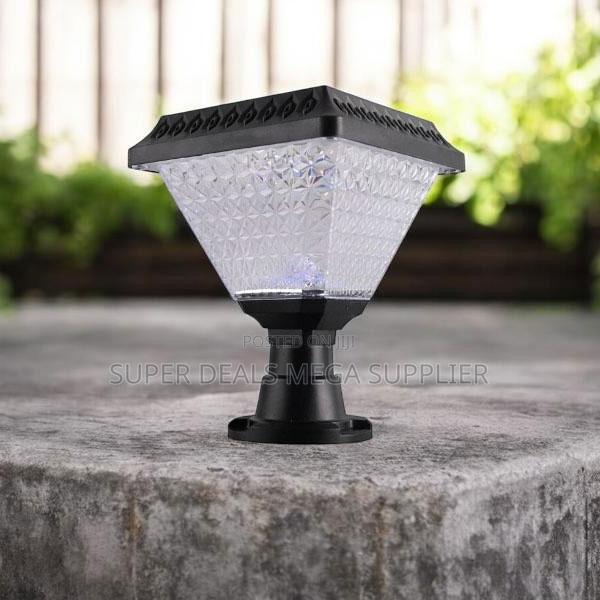 Outdoor Solar Led Post Light With Elegant Crystal Cover