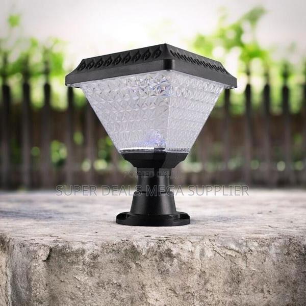 Solar Outdoor Post Light With Crystal Style Led Glow