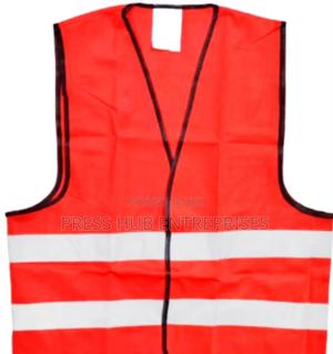High-visibility Orange Reflective Safety Vest - thumbnail 2
