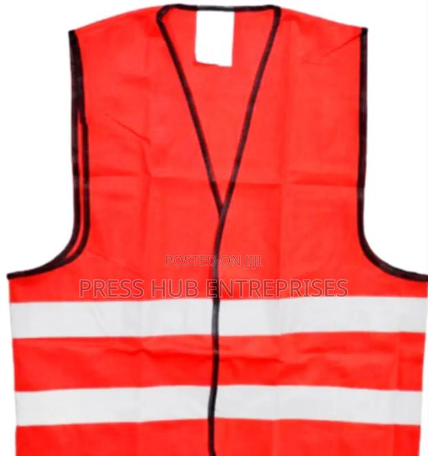 High-visibility Orange Reflective Safety Vest - main view