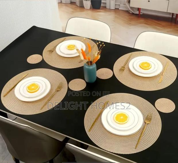 6pcs PVC Non-Woven Table Mats_car - main view