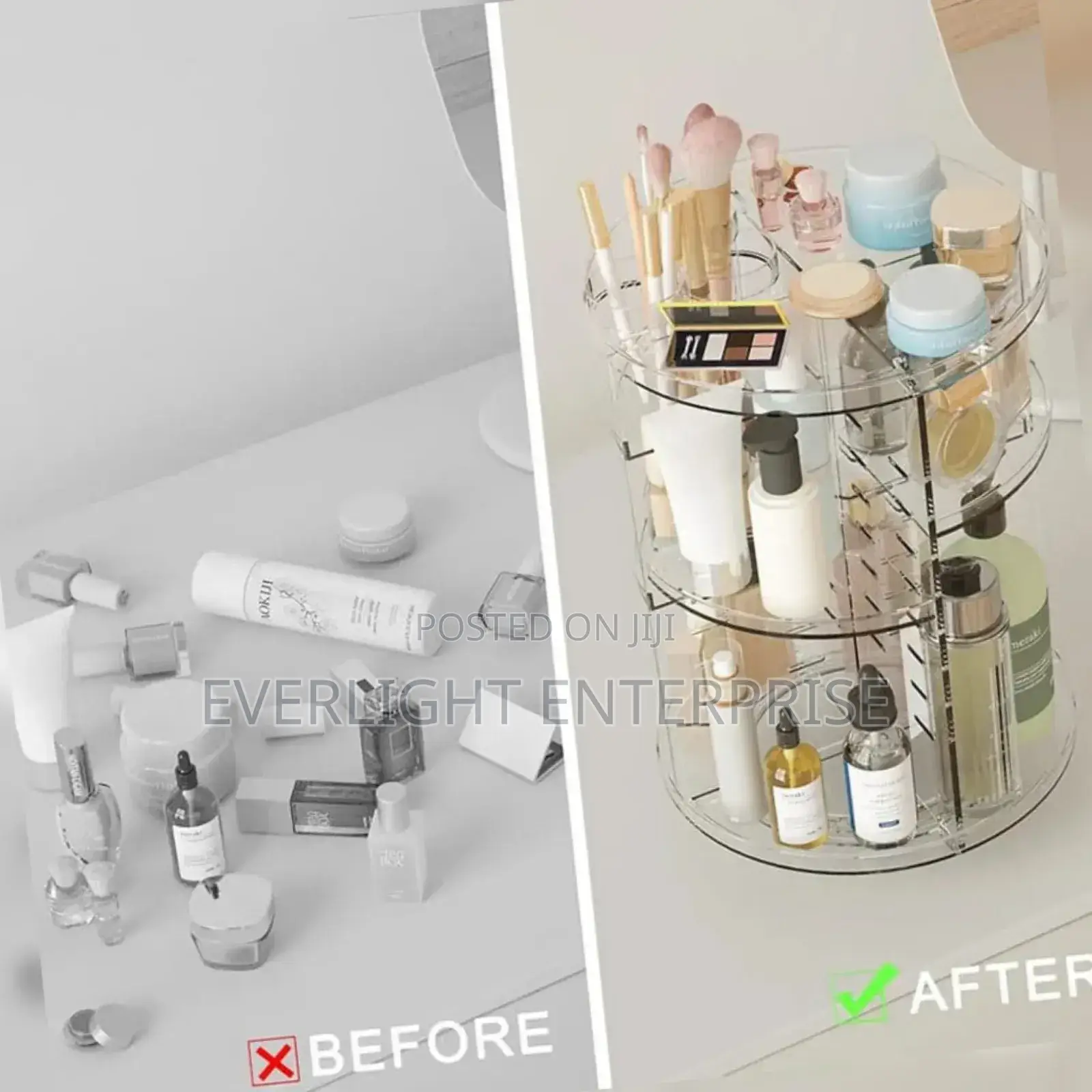 Luxurious Make Up Organizer With Brush Holder