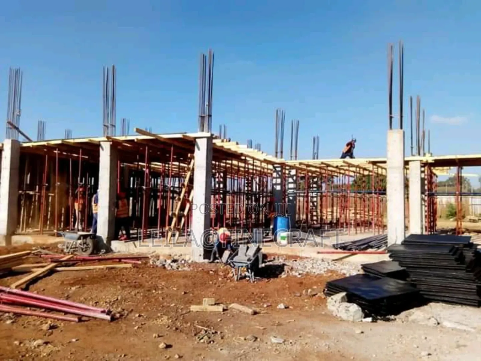 Steel Props Supporting Slab