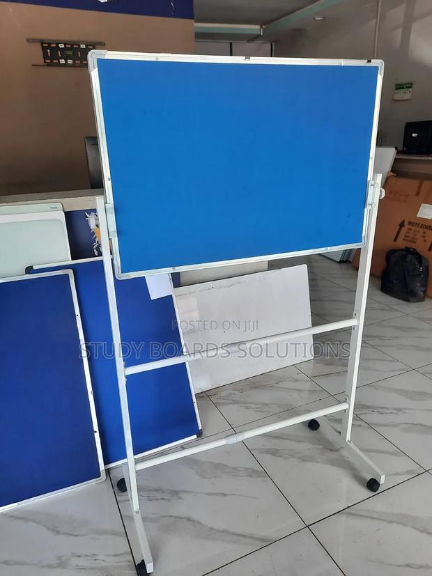 4ftx3ft Bulletin Board With Wheeled Stand - main view