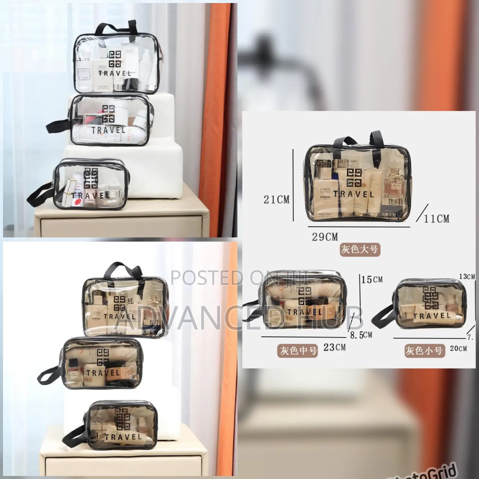 3 in 1travel Portable Cosmetic Washbags