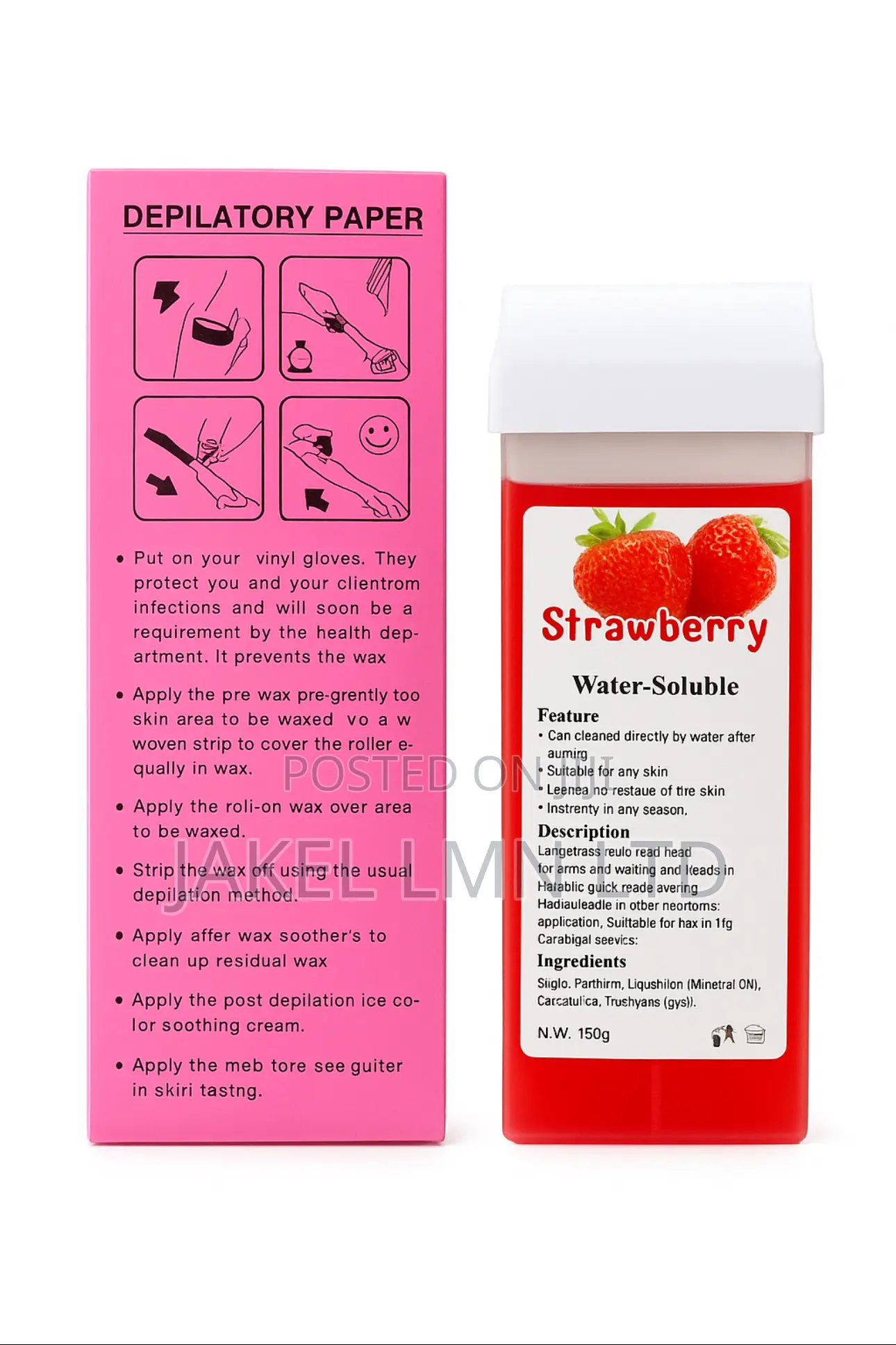Waxing Kit for Women(100ml Roll on Wax and 100sheets Depilatory Paper)