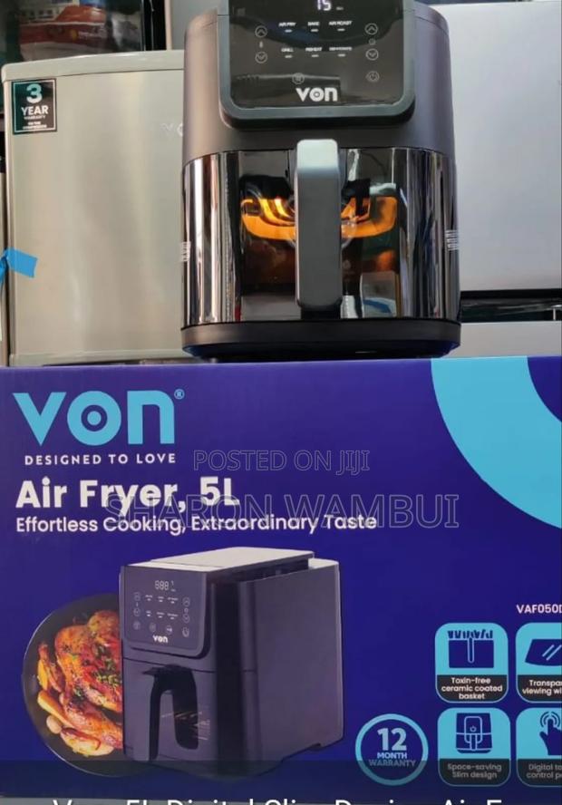 New Von 5l Air Fryer Digital Slim Design/Von 5l Digital Slim Design
