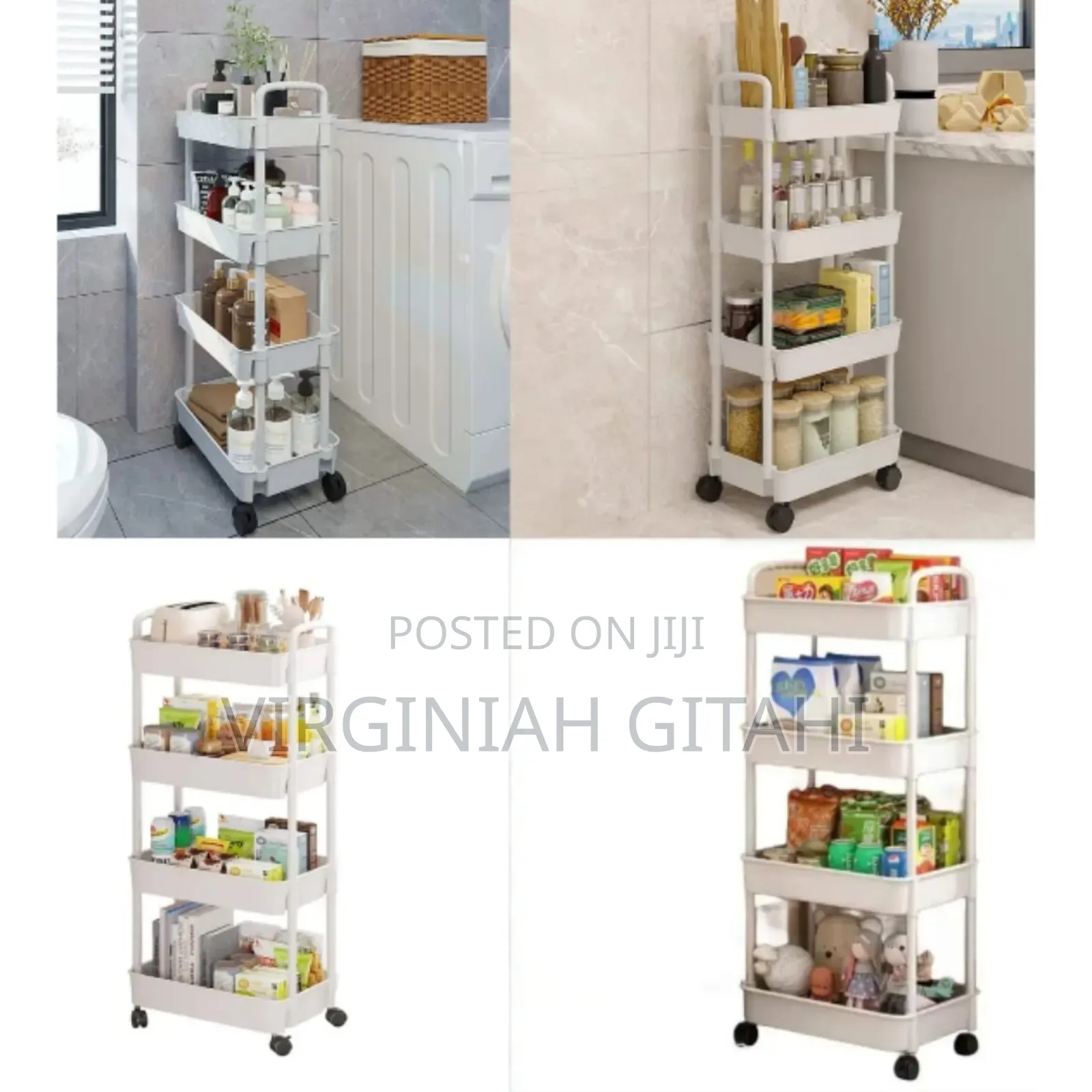 * Restocked 4 Tier Multifunctional Organiser Rack Hard Plastic*