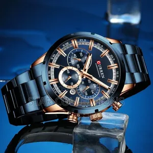 Blue Curren 8355 Chronograph Stainless Watch